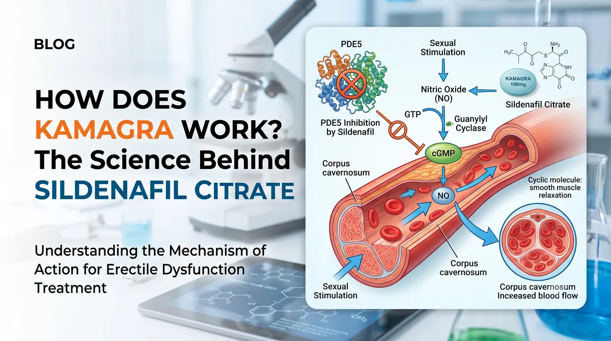 How Does Kamagra Work? The Science Behind Sildenafil Citrate 2 How Does Kamagra Work? The Science Behind Sildenafil Citrate